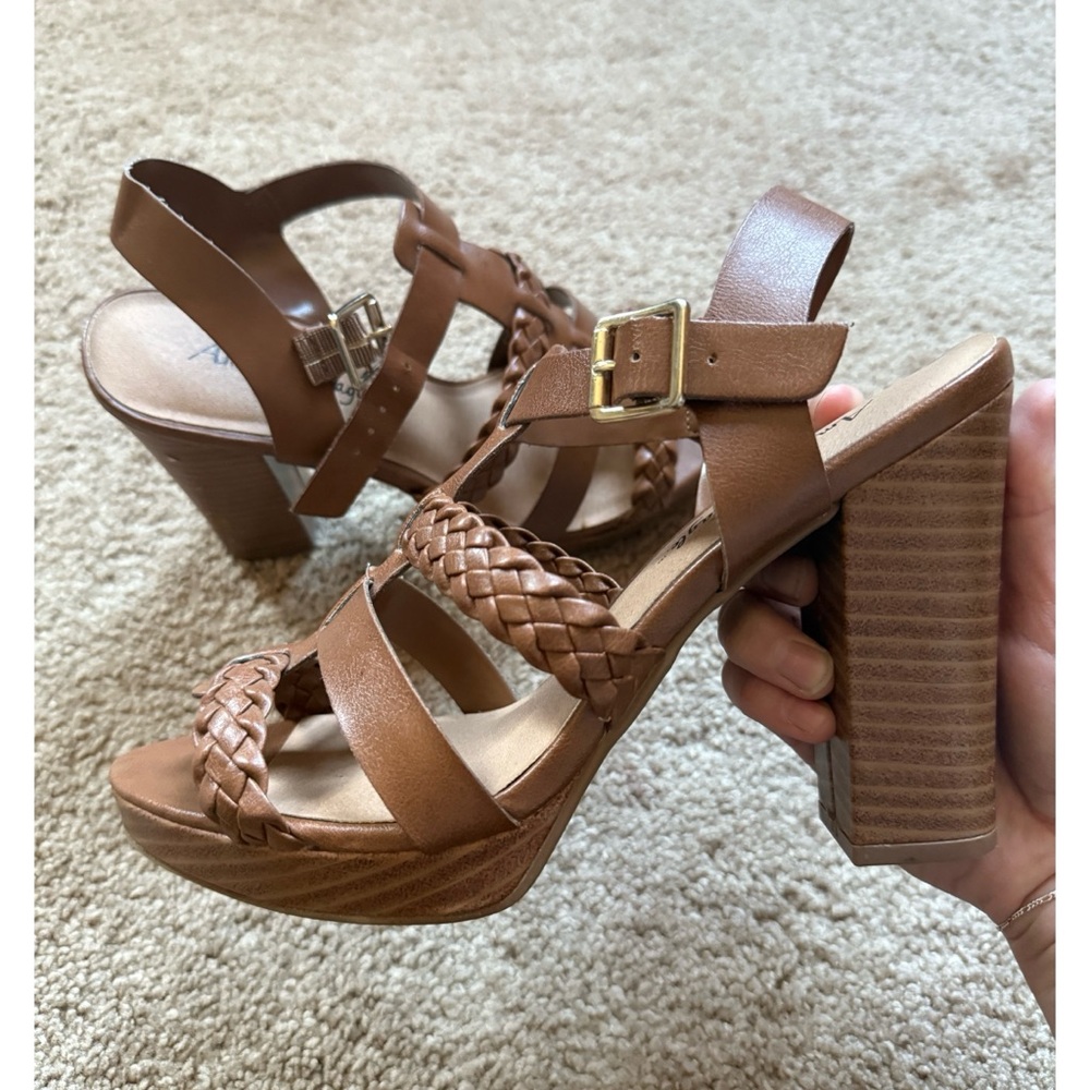 Brown Strappy Heeled Sandals